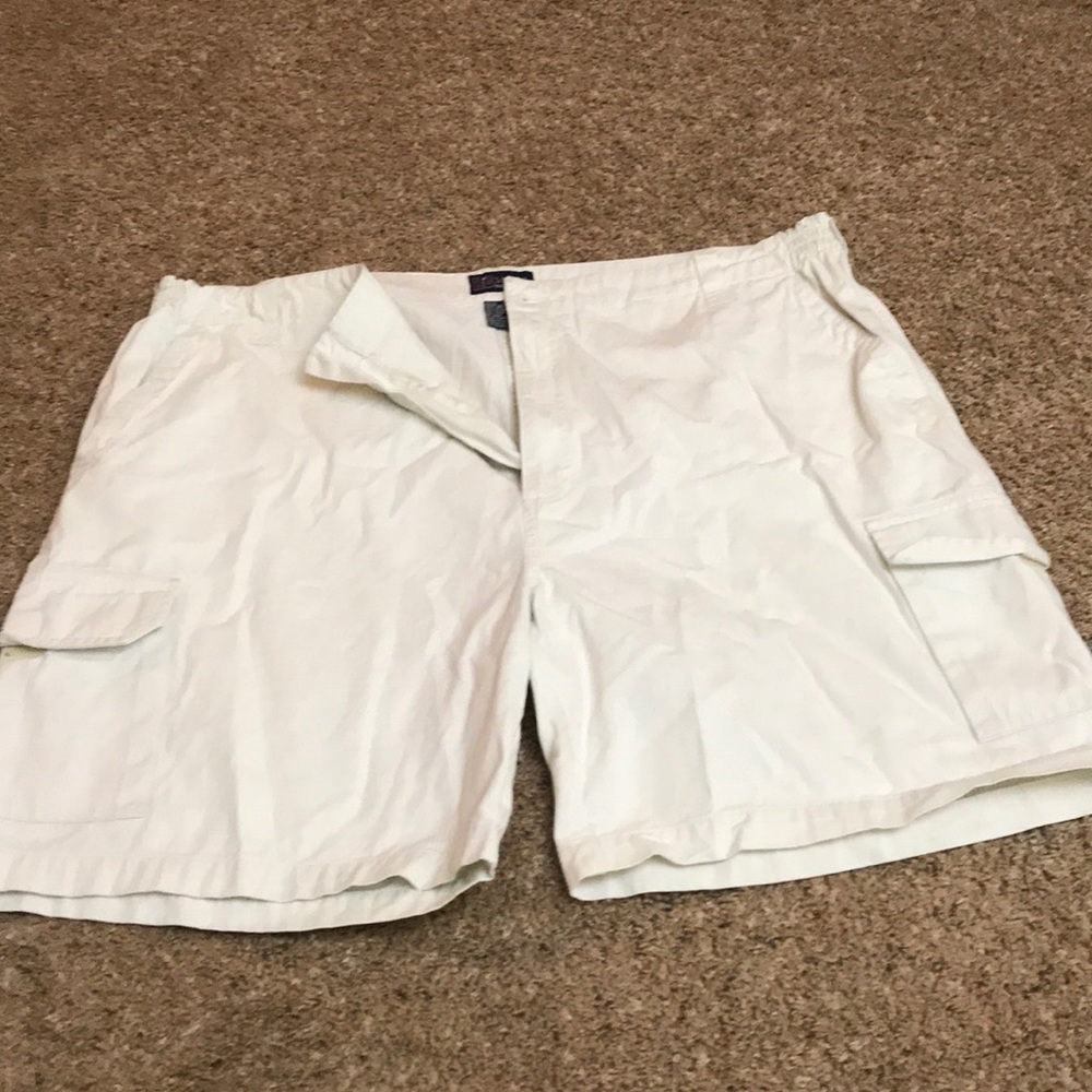Off white tan cargo shorts